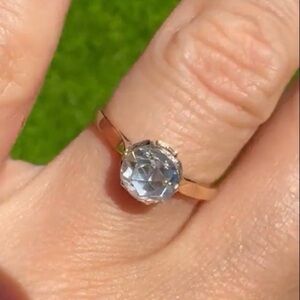 Elegant Rose Gold solitaire engagement Diamond Ring